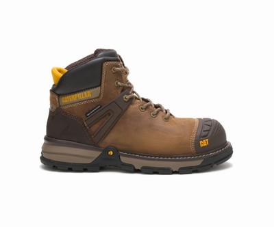 Caterpillar Excavator Superlite αδιαβροχα Carbon Composite toe μποτακια ασφαλειασ καφε | GR-10134