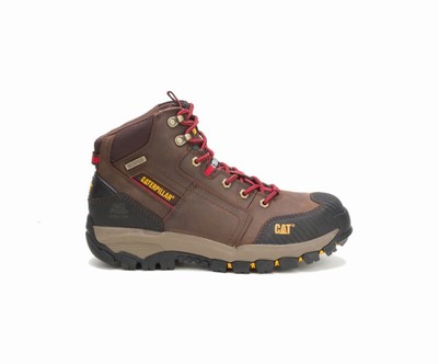 Caterpillar Navigator Mid Steel toe μποτακια αδιαβροχα καφε γκρι | GR-91265