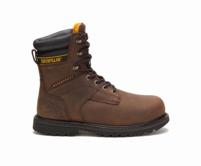 Caterpillar Salvo 8'' αδιαβροχα Steel toe Thinsulate™ μποτακια ασφαλειασ σκούρο καφε | GR-14905