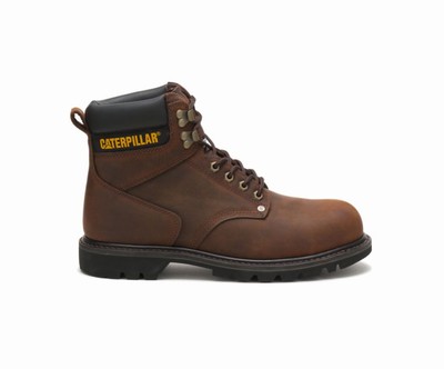 Caterpillar Second Shift Steel toe μποτακια ασφαλειασ σκούρο καφε | GR-66947