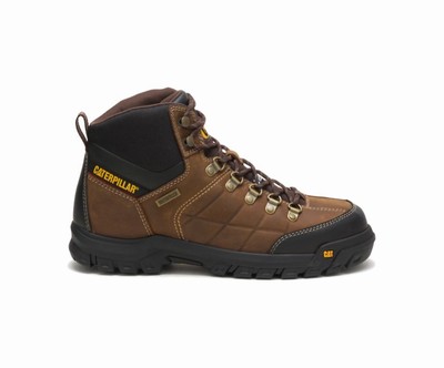 Caterpillar Threshold αδιαβροχα Steel toe μποτακια ασφαλειασ καφε | GR-18283