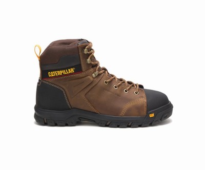 Caterpillar Wellspring αδιαβροχα Metatarsal Guard Steel toe μποτακια ασφαλειασ καφε | GR-34721