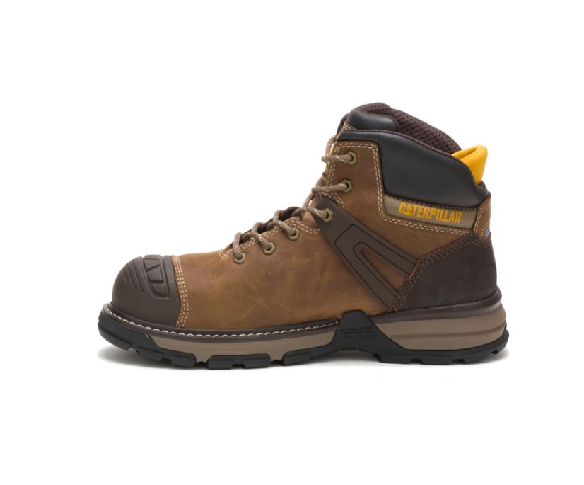 Caterpillar Excavator Superlite αδιαβροχα Carbon Composite toe μποτακια ασφαλειασ καφε | GR-10134