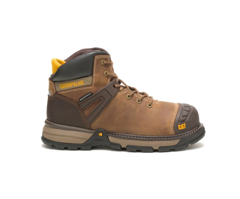 Caterpillar Excavator Superlite αδιαβροχα Soft toe μποτακια ασφαλειασ σκούρο Μπεζ | GR-87994