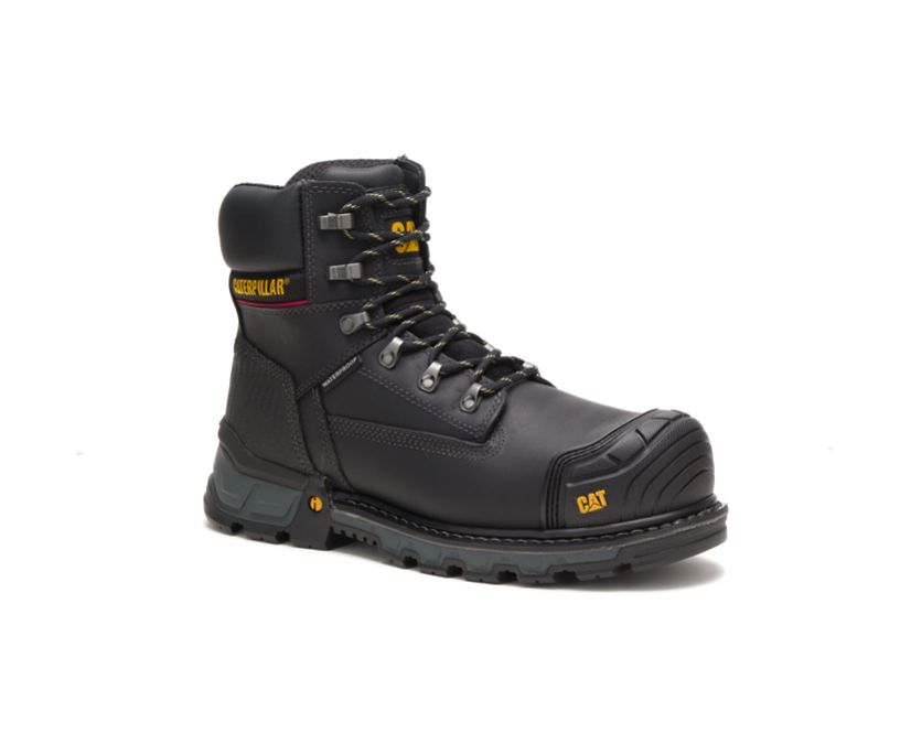 Caterpillar Excavator XL 6'' αδιαβροχα Composite toe μποτακια ασφαλειασ μαυρα | GR-10587