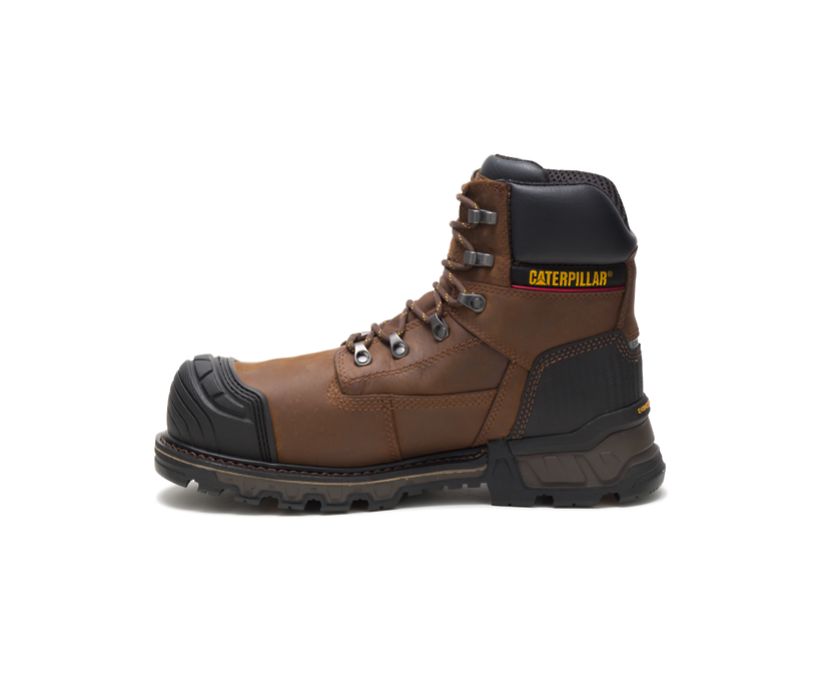 Caterpillar Excavator XL 6'' αδιαβροχα Composite toe μποτακια ασφαλειασ σκούρο καφε | GR-96572