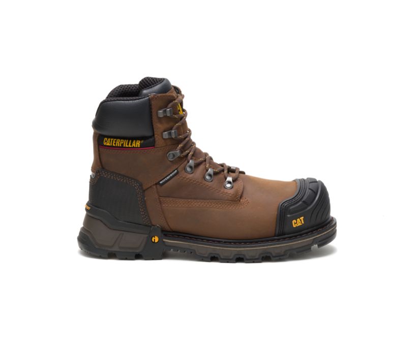 Caterpillar Excavator XL 6\'\' αδιαβροχα Composite toe μποτακια ασφαλειασ σκούρο καφε | GR-96572