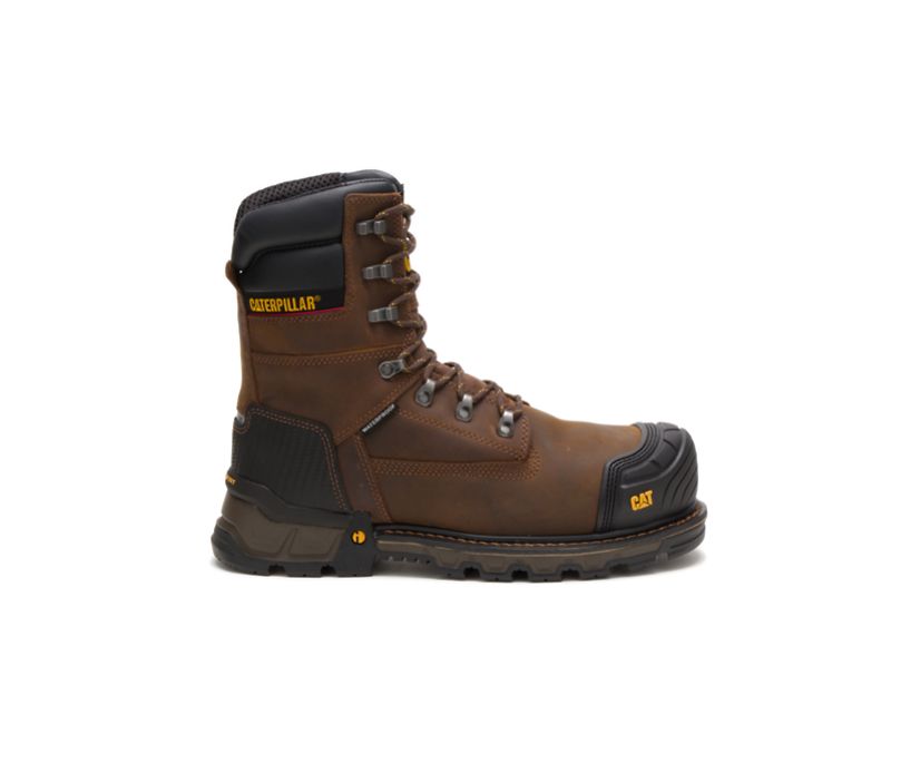 Caterpillar Excavator XL 8\'\' Thinsulate™ Composite toe μποτακια αδιαβροχα σκούρο καφε | GR-49512