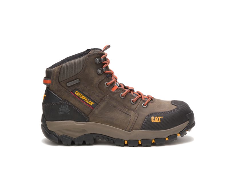 Caterpillar Navigator Mid Steel toe μποτακια αδιαβροχα σκούρο γκρι | GR-40020