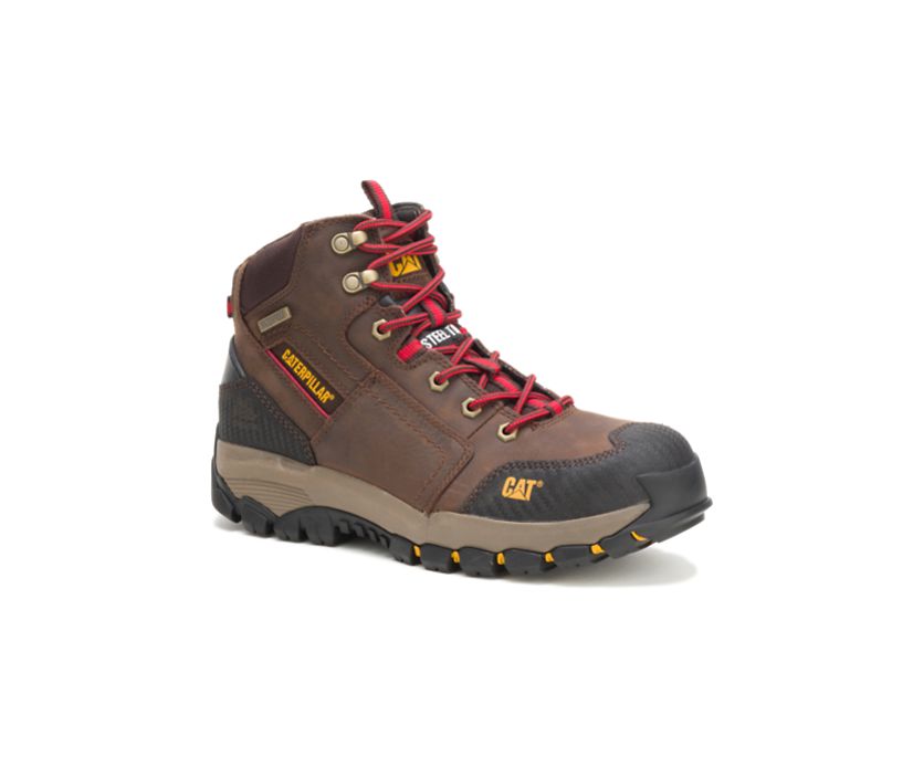 Caterpillar Navigator Mid αδιαβροχα Steel toe μποτεσ εργασιασ καφε γκρι | GR-11733