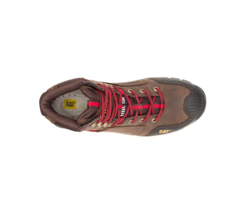 Caterpillar Navigator Mid αδιαβροχα Steel toe μποτεσ εργασιασ καφε γκρι | GR-11733