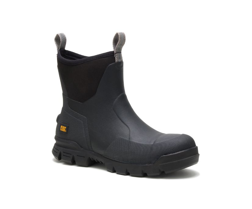 Caterpillar Stormers 6'' Steel toe Slip On μποτεσ μαυρα | GR-83682